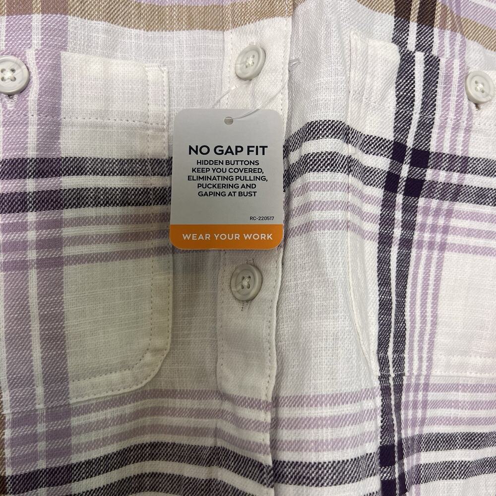 NWT Ridgecut Women's Tough wear Plaid Button Up Shirt Sz M Everyday - Picture 3 of 13